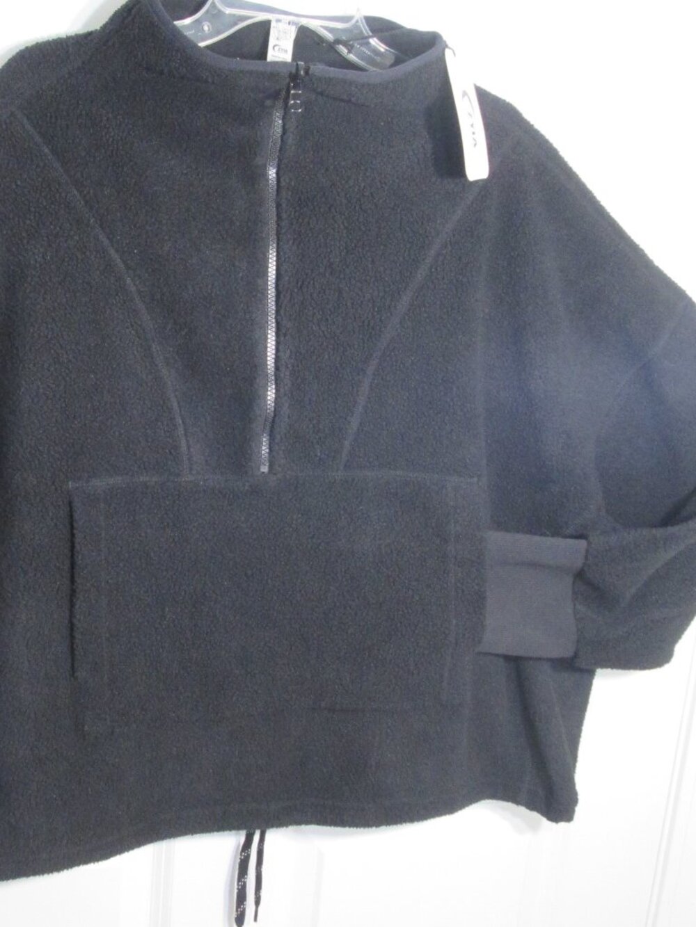 Zyia Active Womens Black Telluride Fleece Quarter Zip Jacket 3232 Size 3X NWT